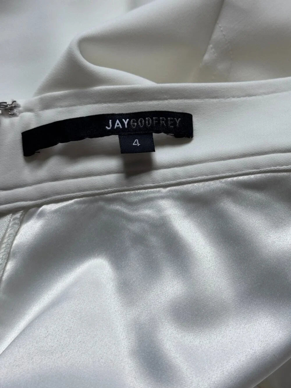 Jay Godfrey Ivory/Light White A-Line High-Waisted Maxi Skirt, Fully Lined - Picture 7 of 12